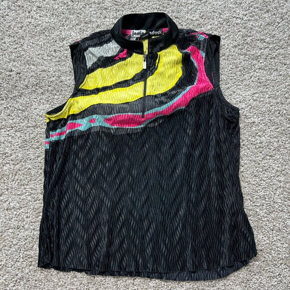 Jamie Sadock Womens Medium Sleeveless Textured Zip Top Shirt - Picture 7 of 7